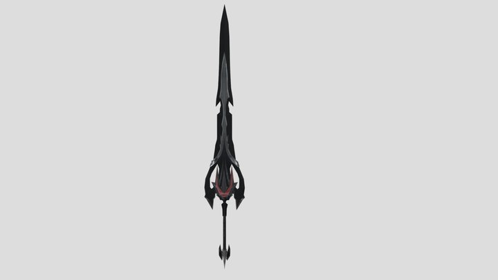 Black Sword TEXTURED 3D Model