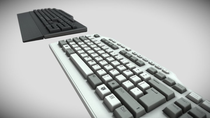Computer Keyboard Gameready 3D Model