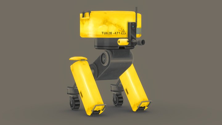 Automatic Protective Turret 3D Model