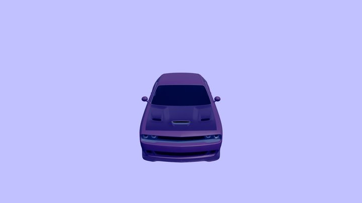 Free-purple-dodge-challenger-srt 3D Model