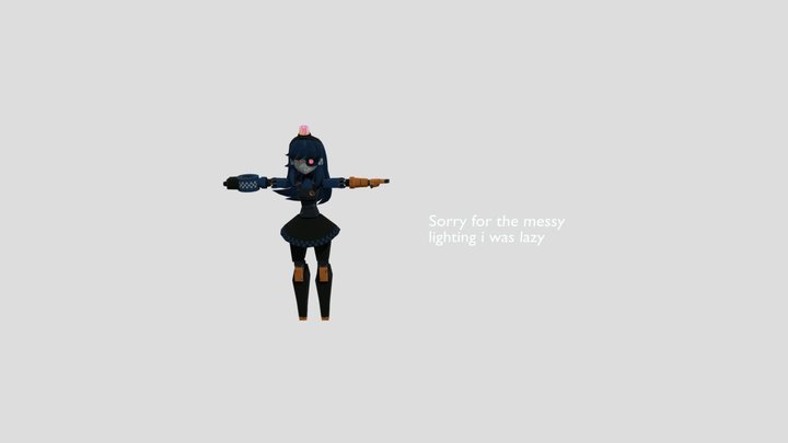 Mimi Sentry blue 3D Model