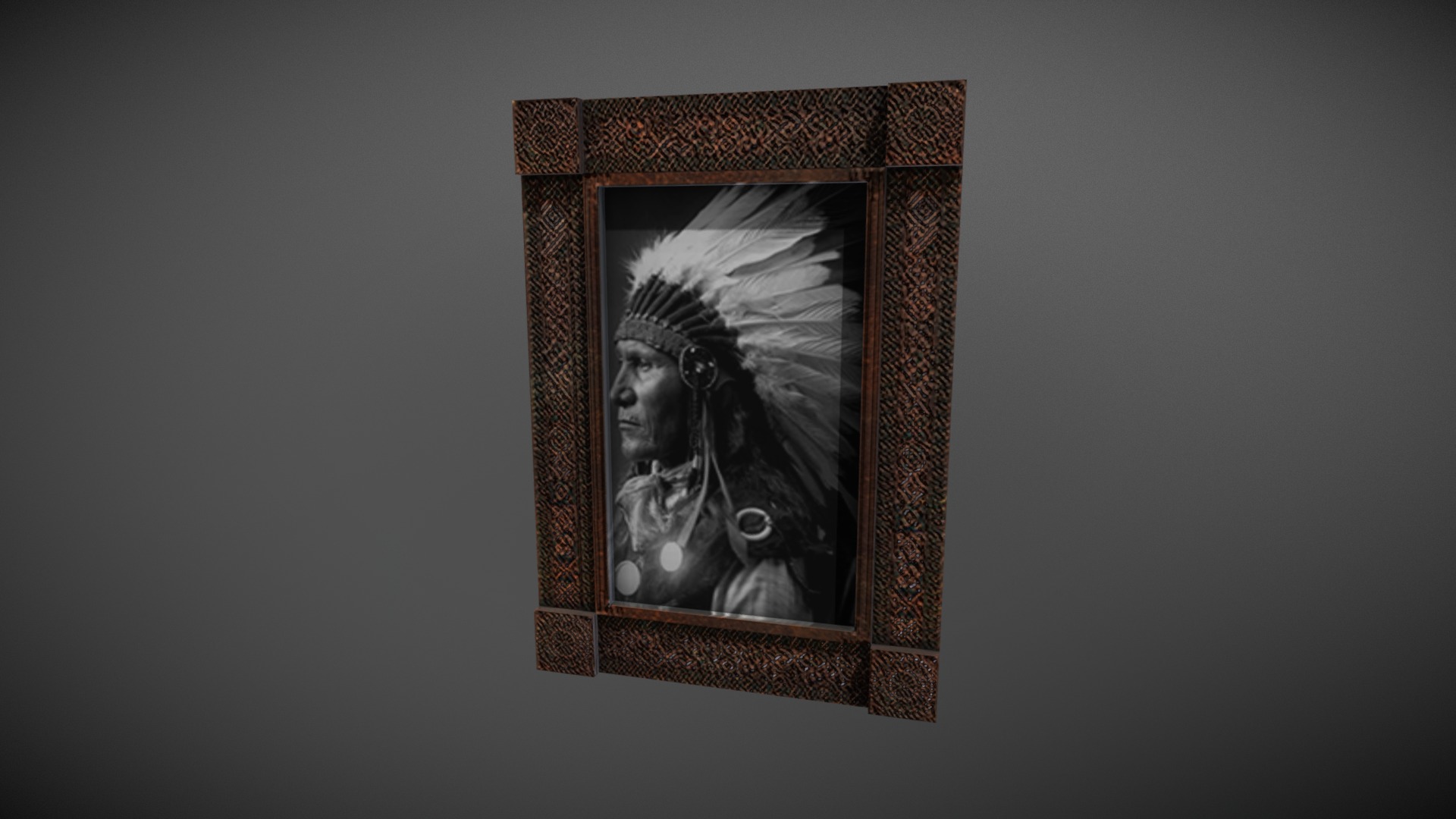 3D model Wall Picture Low Poly - This is a 3D model of the Wall Picture Low Poly. The 3D model is about a framed painting of a person.