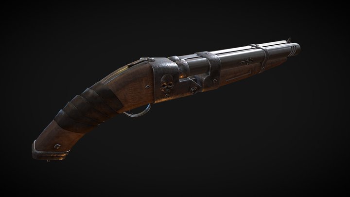 Sawed Off Shotgun 3D Model