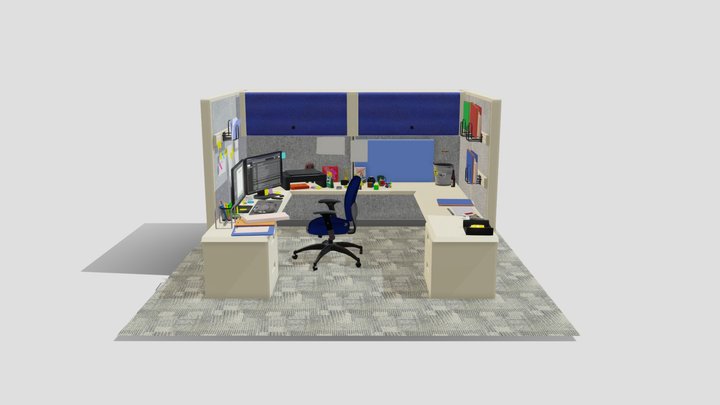 Work Desk 3D Model