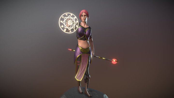 Aurora - Fire Mage 3D Model