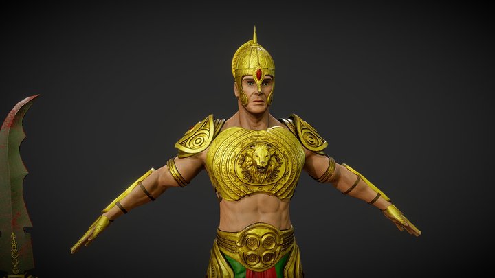 Ancient Indian Warrior 3D Model