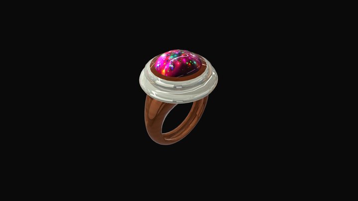 Galactic Ring Sci Fi 3D Model