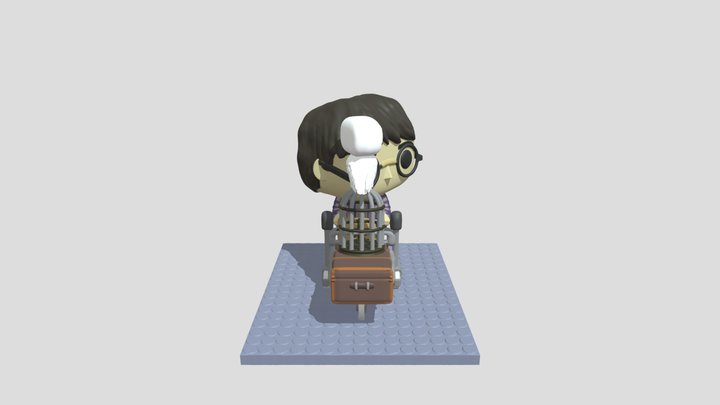 Harry Potter en Plataforma 9 3/4 3D Model