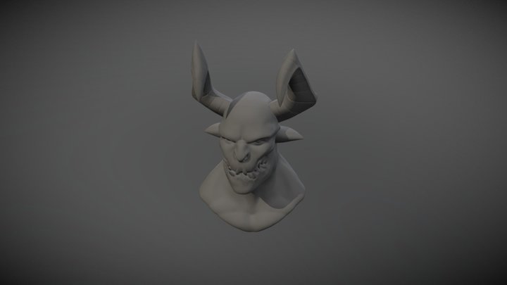 Demon Bust 3D Model
