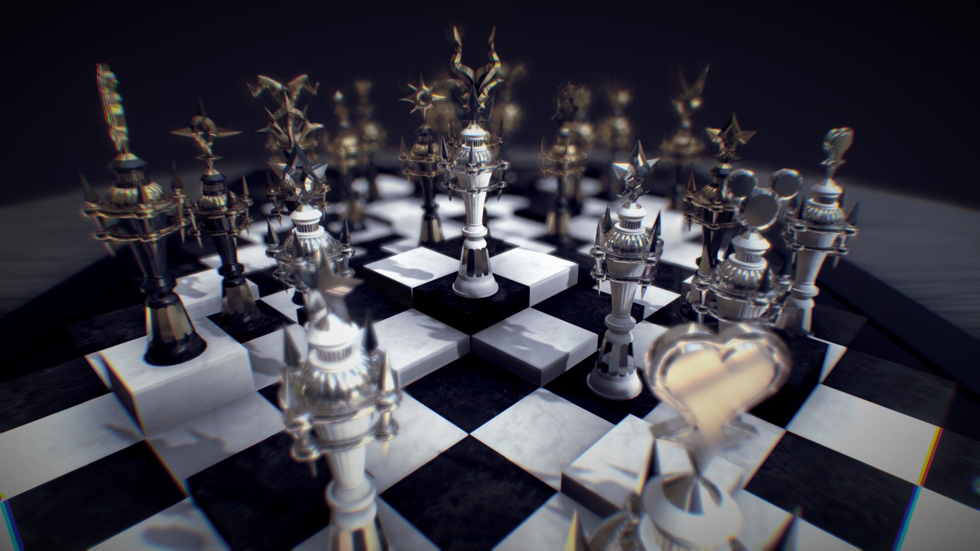 kingdom hearts 3 chess set