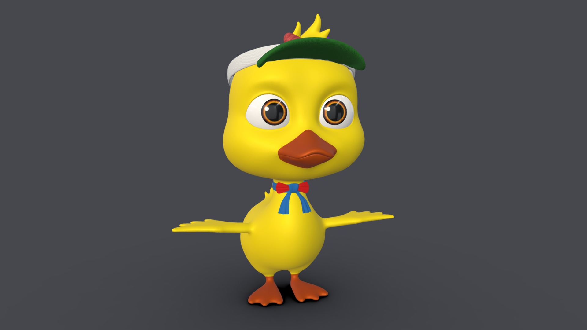 3D model Asset – Cartoons – Character – Duck – Rig - This is a 3D model of the Asset - Cartoons - Character - Duck - Rig. The 3D model is about icon.