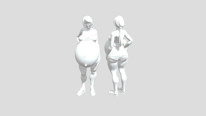 Character Study in Green 3D Model