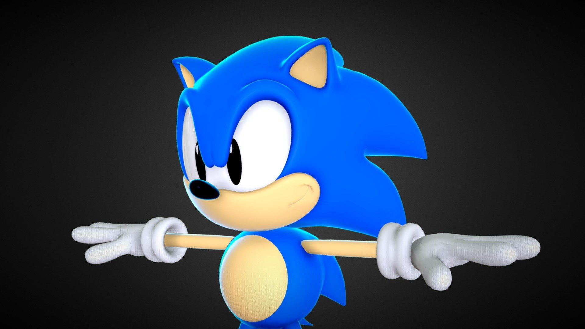 Showin on X: Quick render of Marza Classic Sonic!