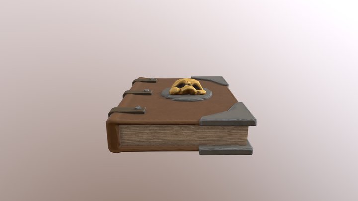 Stylized Book w/ Skull 3D Model