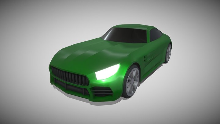 Low Poly Mercedes-AMG GT-R 3D Model
