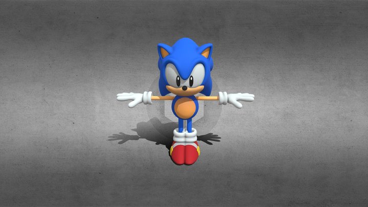 Sonic Superstars - Sonic (Rigged) 3D Model