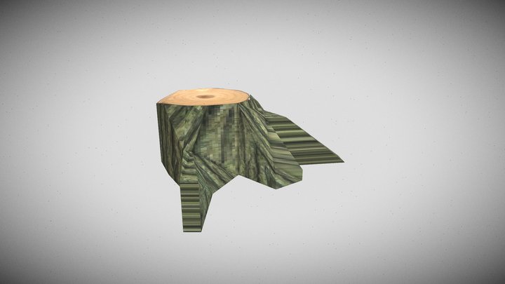 Low Poly Psx TreeTrunk 3D Model