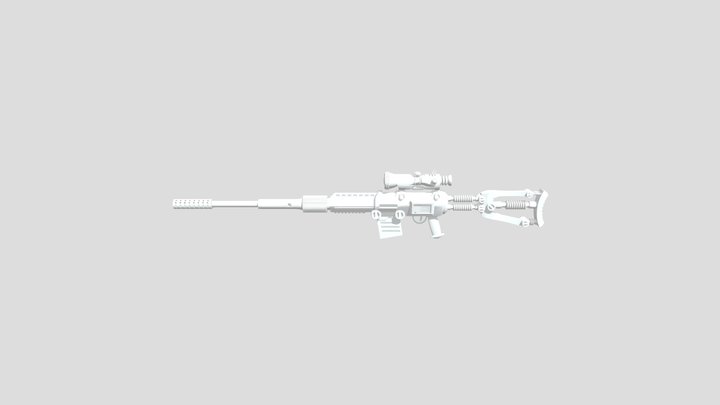 #1 Dragunov with Ballistic Tracker | Low Poly 3D Model