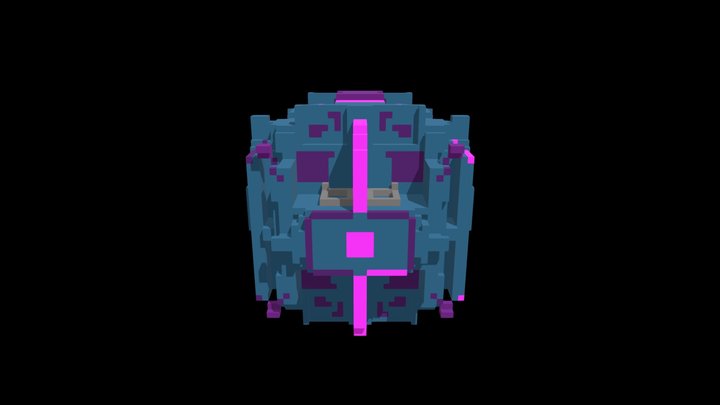 The Turqo-Pink Planet 3D Model