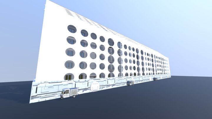Low cost renovation of panel buildings in Sci-fi – Free 3D Model STL