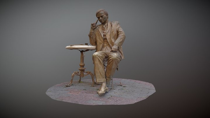 Weöres Sándor szobor - Pécs 3D Model