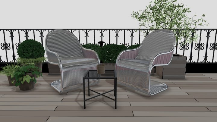 Mod Art Chair 3D Model