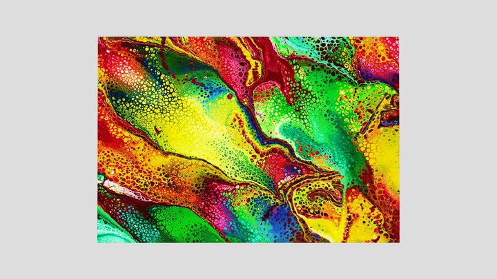 picture painting abstract colorful 3D Model