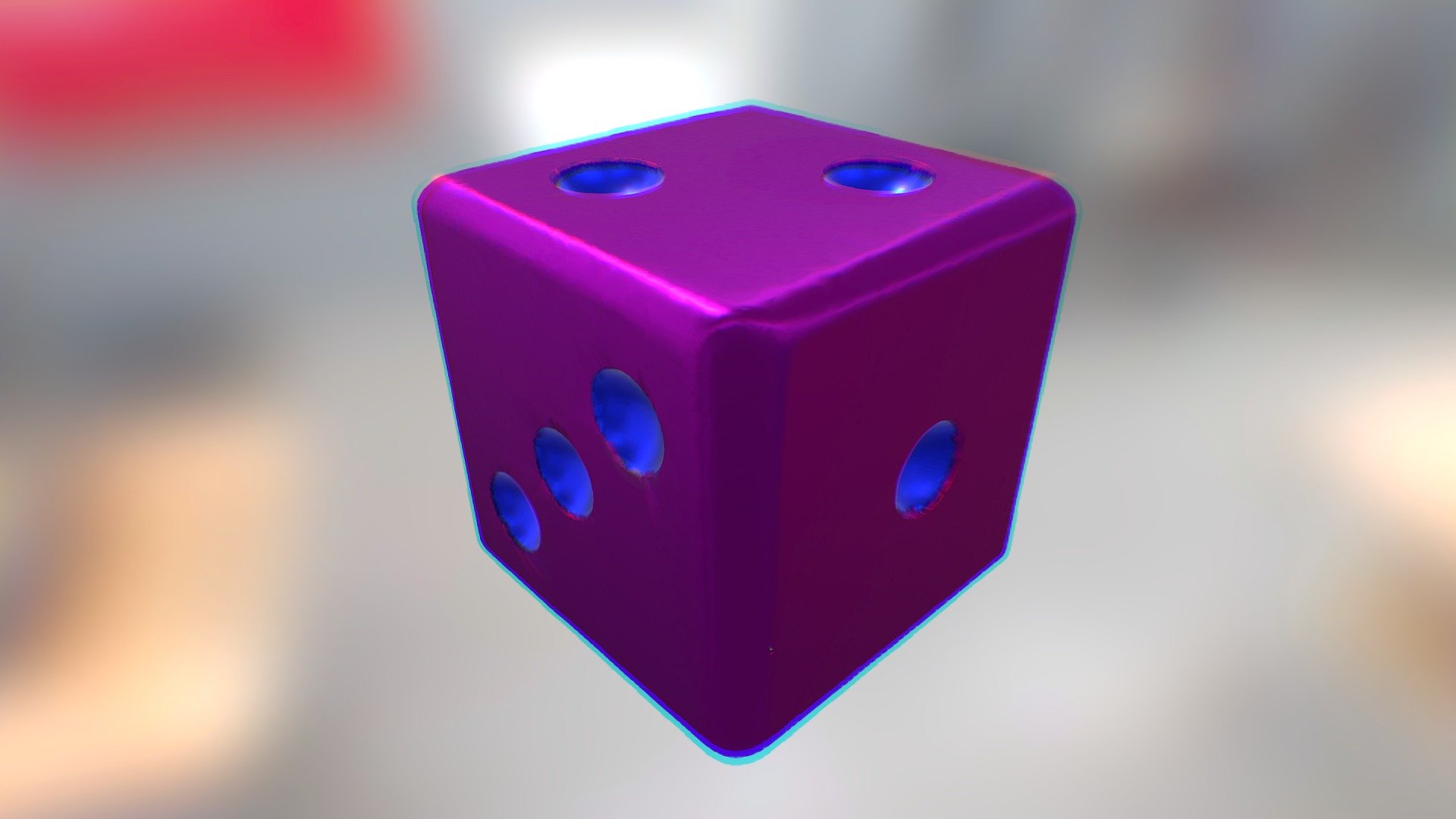 Indigo 6 Sided Die