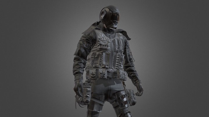 Military Outfit 5 - Rigged - UE5 - Blender 3D Model
