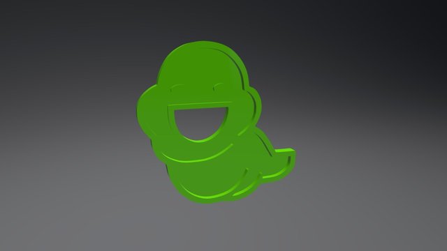Green Slime Ghost 3D Model