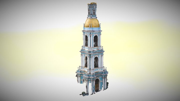 Колокольня Николо-Богоявленского собора. 3D Model