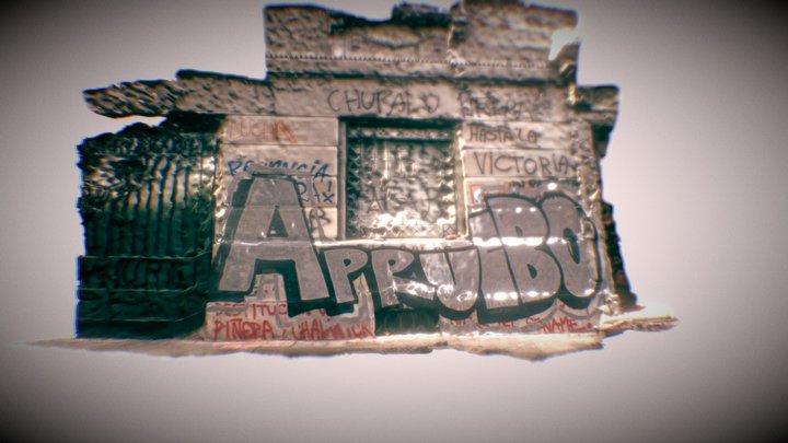 Graffiti Apruebo - Stgo, CL - 08-03-2020 3D Model