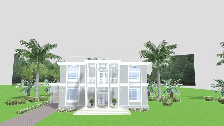 Grand Five Bedroom Home with a Garage 3D Model