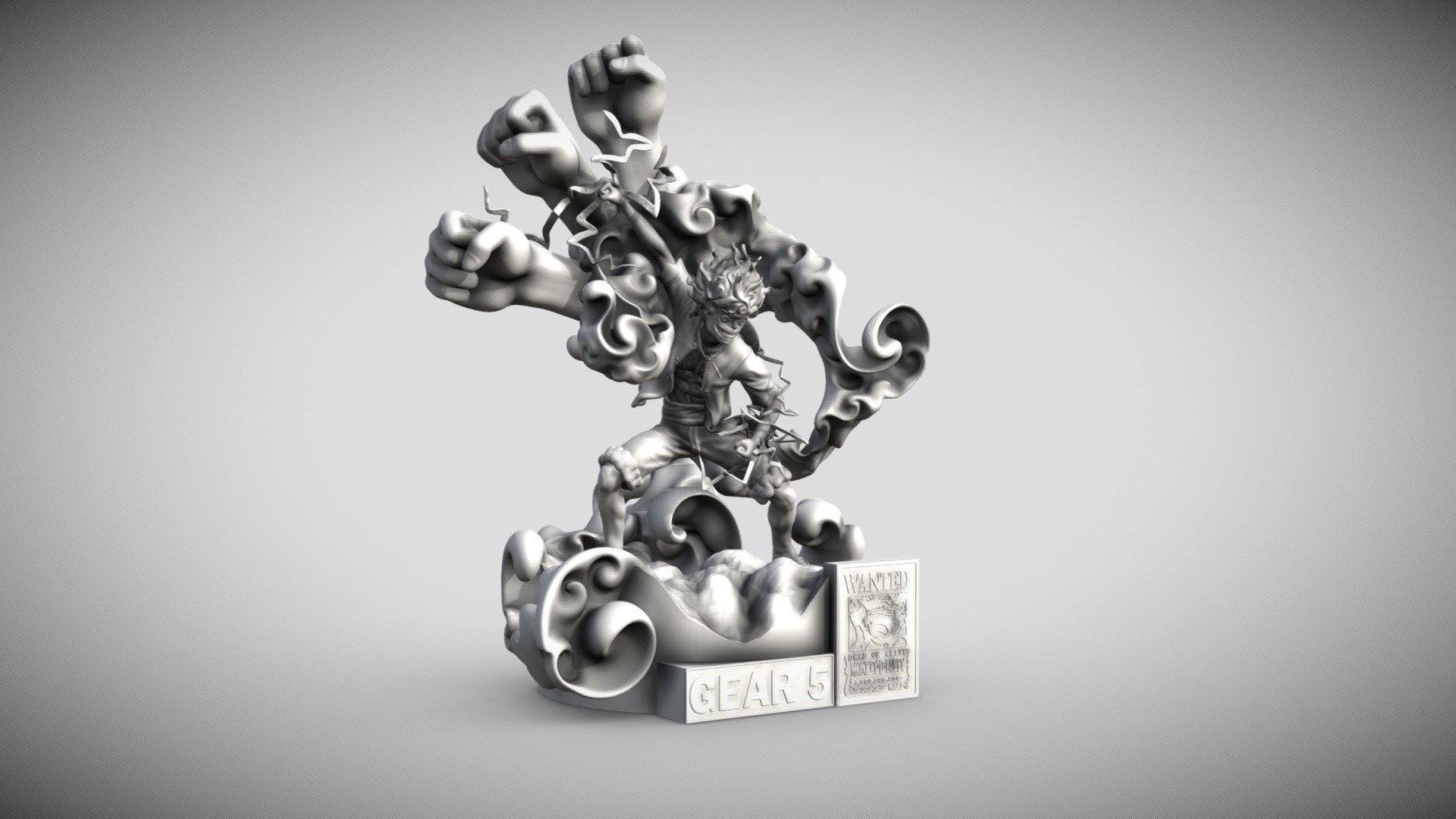 Gear 5 Luffy vs Kaido Jump rop 3D model 3D printable