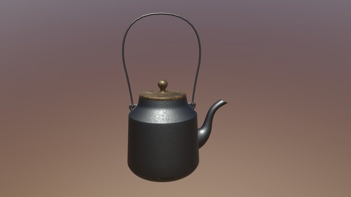 cast iron kettle 3D Model