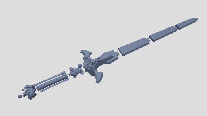 Holy Sword Excalibur - 3d printing 3D Model 3D Model