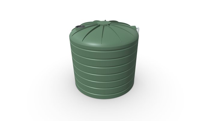 Cylindrical Water Tank 3D Model