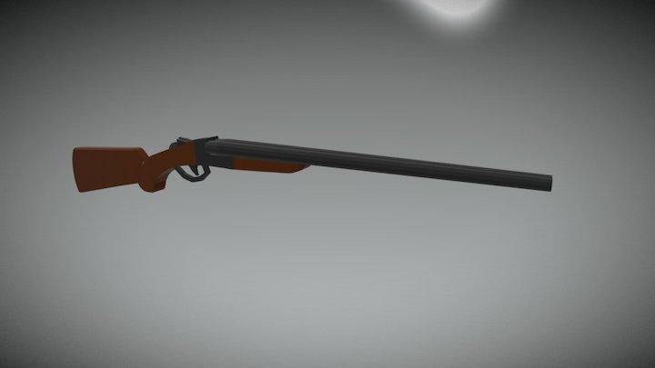 LowPoly - IZH-43 Shotgun 3D Model