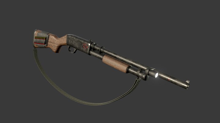 Tactical Shotgun 3D Model