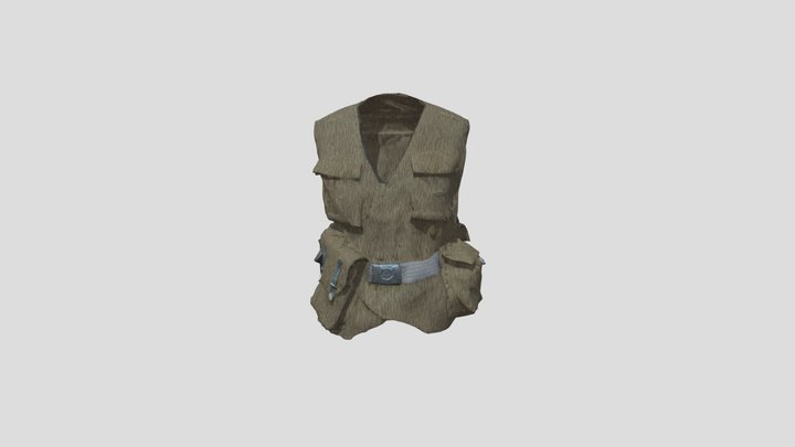 East German Fallschirmjäger Combat Vest Mk5 3D Model