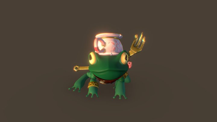 Stylized Frog 3D Model