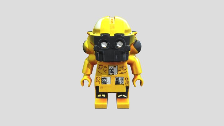 Yellow Cyborg Creation 3D Model