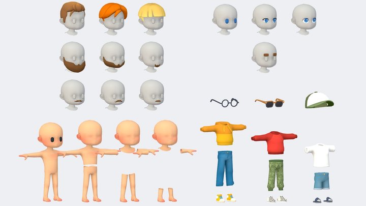 Little Guys: Man - Showroom 3D Model