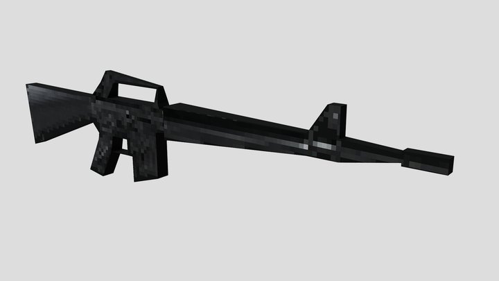 M16 - Low Poly PS1 – Free 3D Model STL