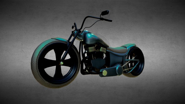 Harley Motorbike 3D Model