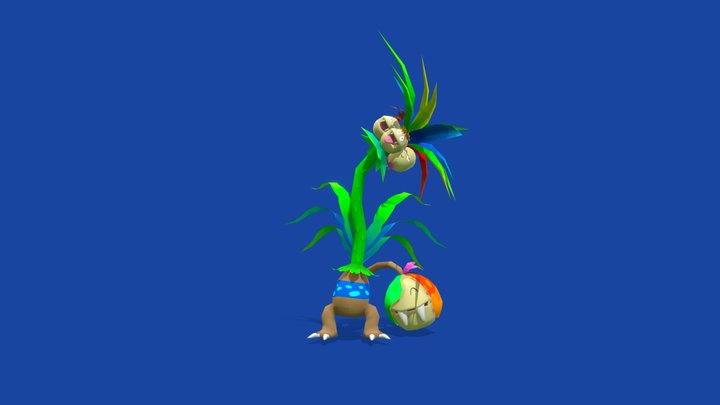 Mega Alolan Exeggutor 3D Model