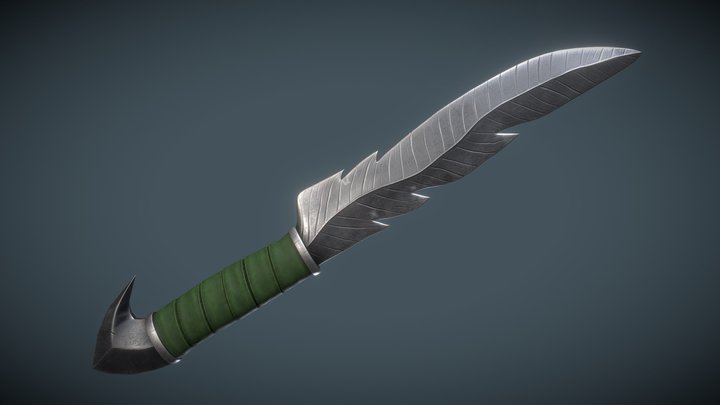 Stylized Fantasy Dagger 13 3D Model