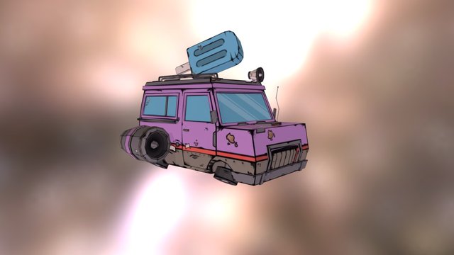 Galactic Ice Cream Delivery Truck 3D Model