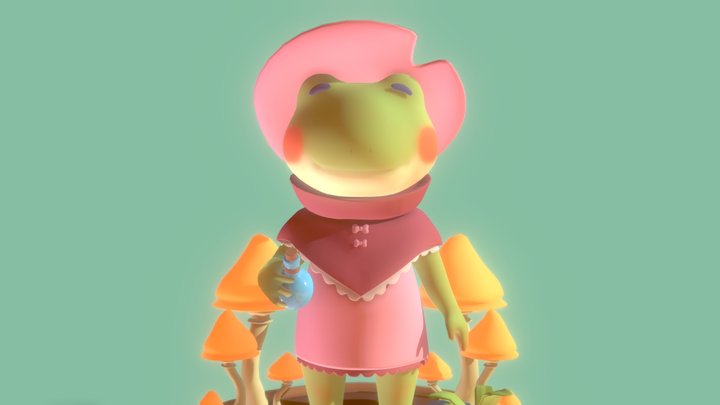 Lily the Frog 3D Model