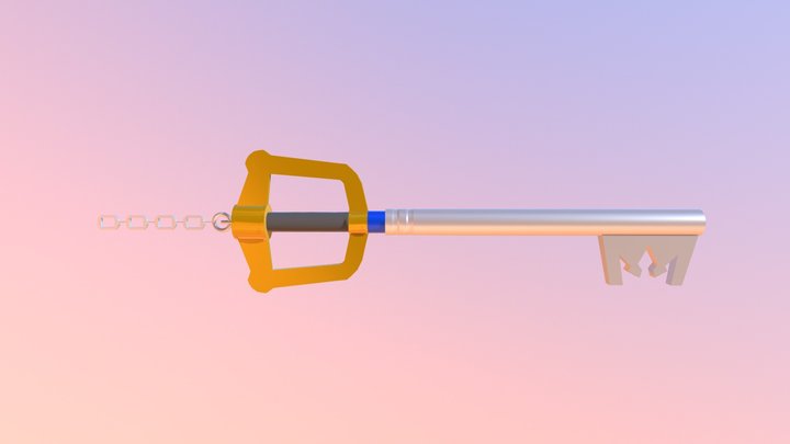 Kingdom Hearts keyblade ( Game ready ) 3D Model